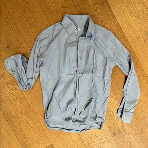 Yves Saint Laurent blue button down shirt made in Italy